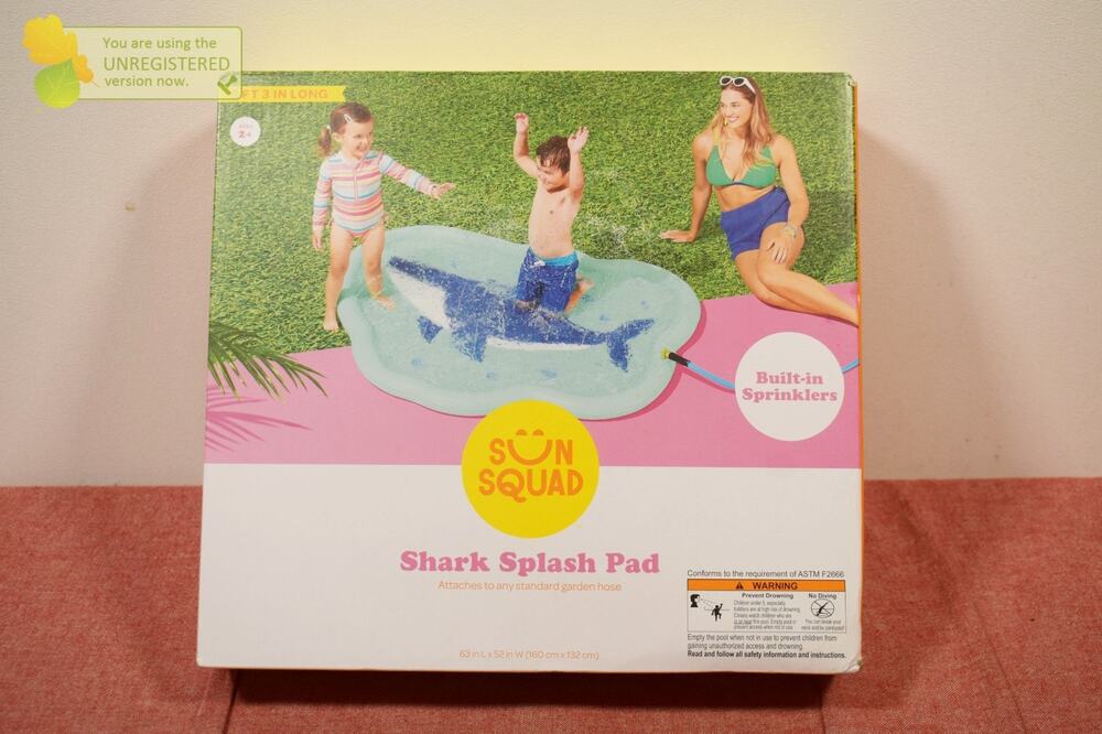 Sun Squad Shark Splash Pad Novelty Float